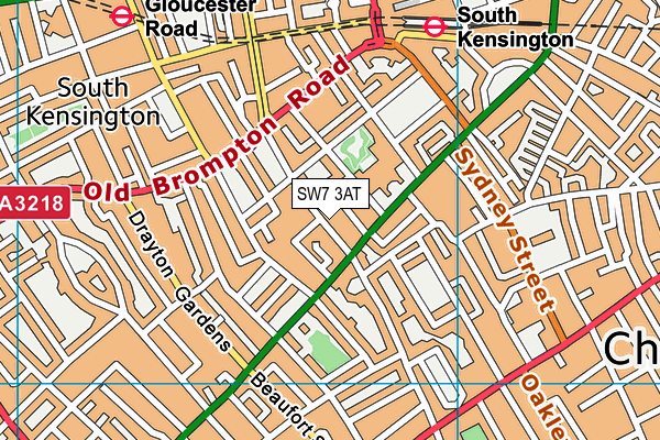 SW7 3AT map - OS VectorMap District (Ordnance Survey)