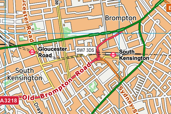 SW7 3DS map - OS VectorMap District (Ordnance Survey)