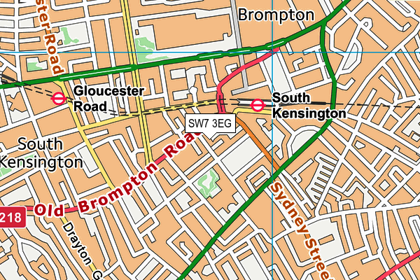 SW7 3EG map - OS VectorMap District (Ordnance Survey)