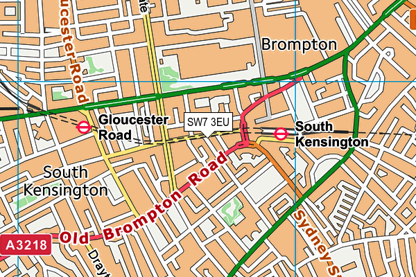 SW7 3EU map - OS VectorMap District (Ordnance Survey)