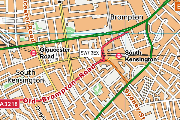 SW7 3EX map - OS VectorMap District (Ordnance Survey)