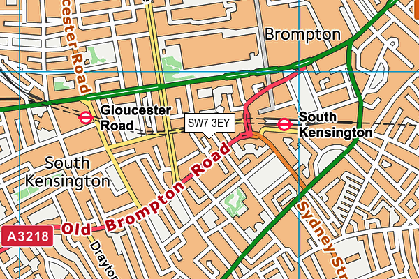 SW7 3EY map - OS VectorMap District (Ordnance Survey)