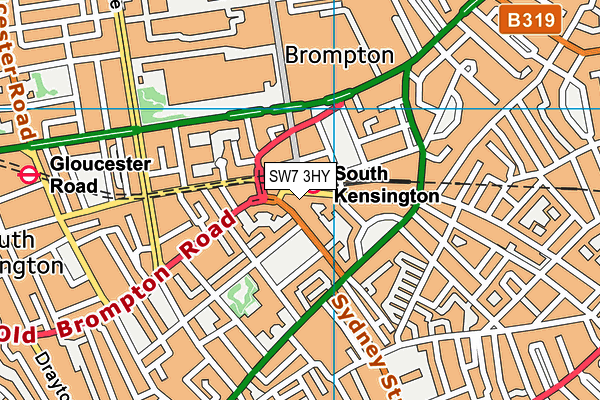 SW7 3HY map - OS VectorMap District (Ordnance Survey)