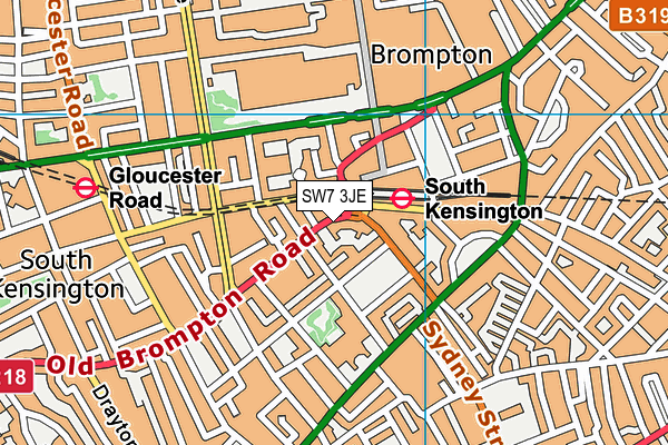 SW7 3JE map - OS VectorMap District (Ordnance Survey)