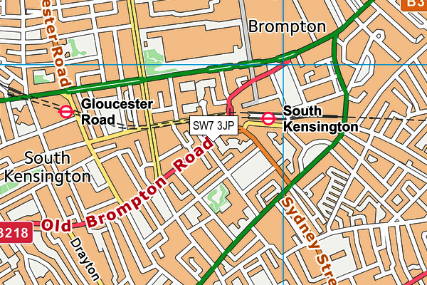 SW7 3JP map - OS VectorMap District (Ordnance Survey)