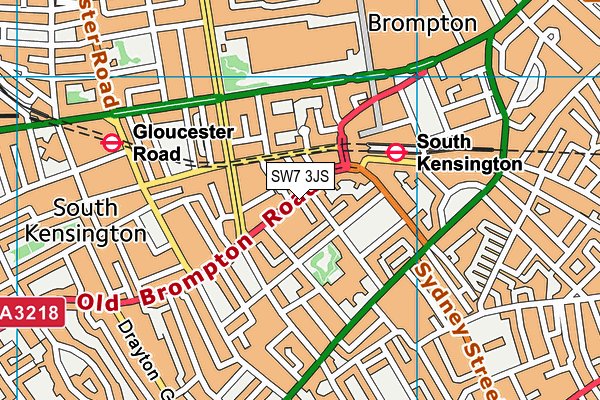 SW7 3JS map - OS VectorMap District (Ordnance Survey)