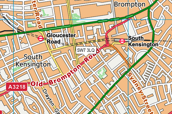 SW7 3LQ map - OS VectorMap District (Ordnance Survey)