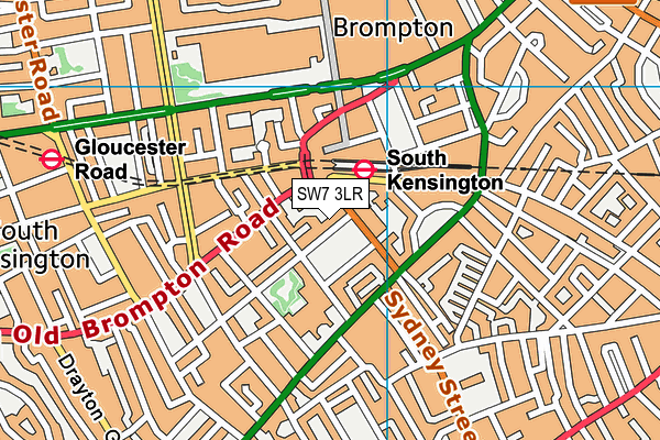 SW7 3LR map - OS VectorMap District (Ordnance Survey)