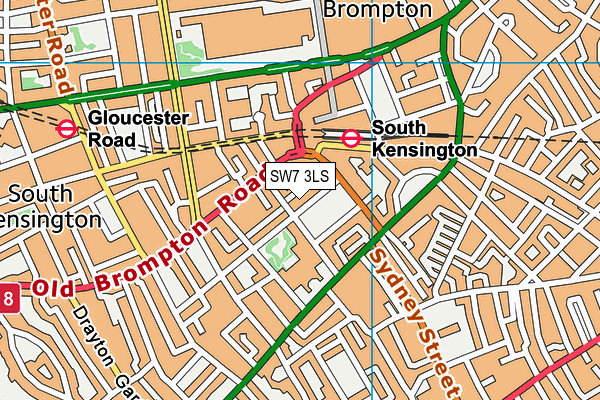 SW7 3LS map - OS VectorMap District (Ordnance Survey)