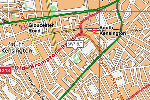 SW7 3LT map - OS VectorMap District (Ordnance Survey)