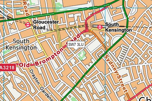 SW7 3LU map - OS VectorMap District (Ordnance Survey)