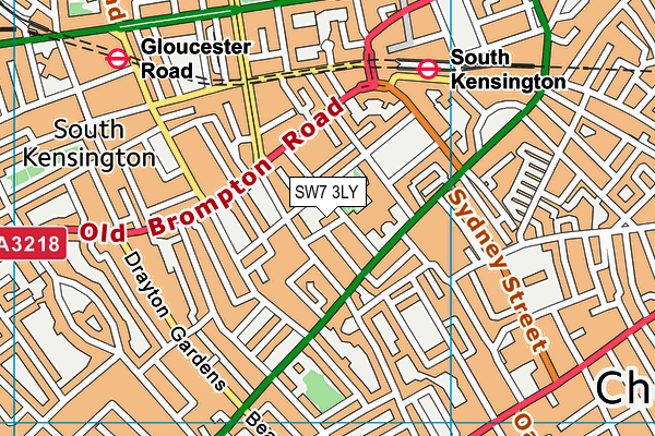 SW7 3LY map - OS VectorMap District (Ordnance Survey)