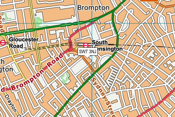 SW7 3NJ map - OS VectorMap District (Ordnance Survey)