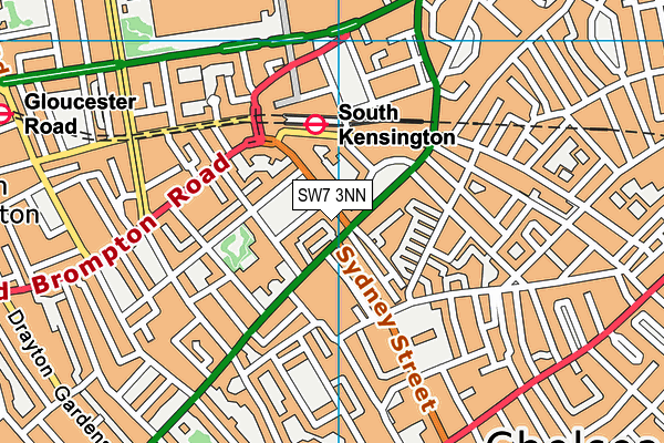 SW7 3NN map - OS VectorMap District (Ordnance Survey)