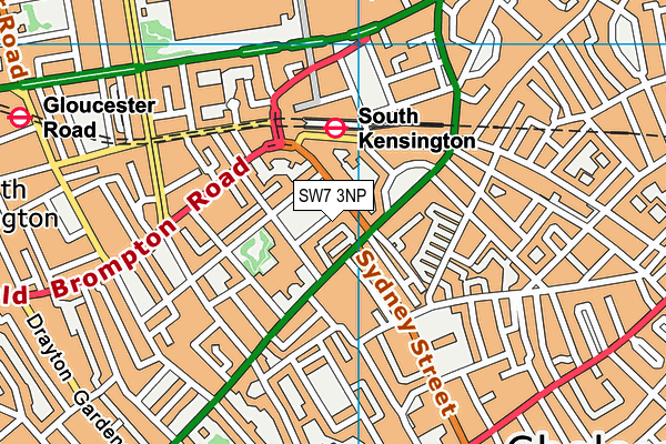 SW7 3NP map - OS VectorMap District (Ordnance Survey)