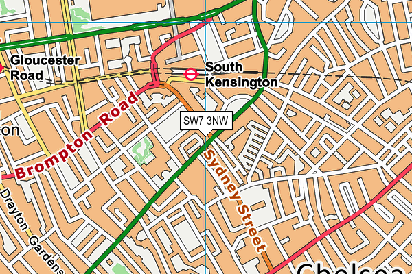 SW7 3NW map - OS VectorMap District (Ordnance Survey)