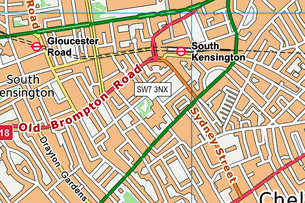 SW7 3NX map - OS VectorMap District (Ordnance Survey)