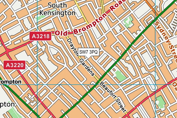 SW7 3PQ map - OS VectorMap District (Ordnance Survey)