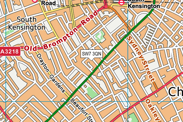 SW7 3QN map - OS VectorMap District (Ordnance Survey)