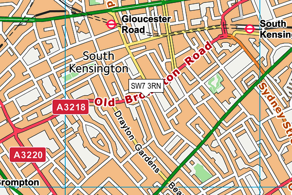 SW7 3RN map - OS VectorMap District (Ordnance Survey)