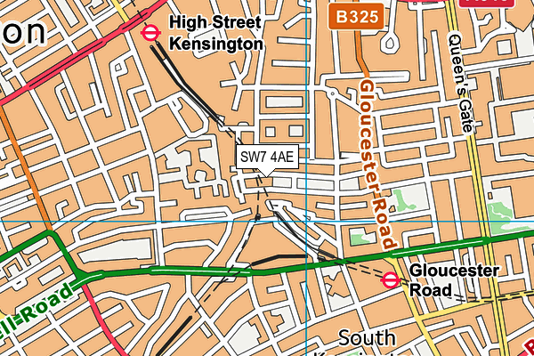 SW7 4AE map - OS VectorMap District (Ordnance Survey)