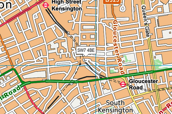 SW7 4BE map - OS VectorMap District (Ordnance Survey)