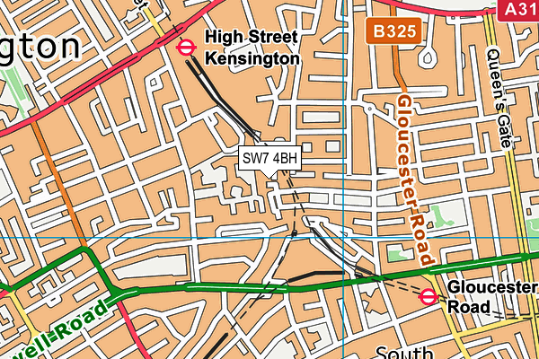 SW7 4BH map - OS VectorMap District (Ordnance Survey)