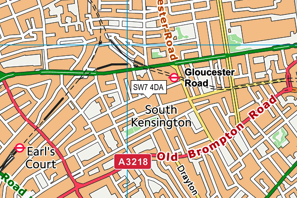 SW7 4DA map - OS VectorMap District (Ordnance Survey)