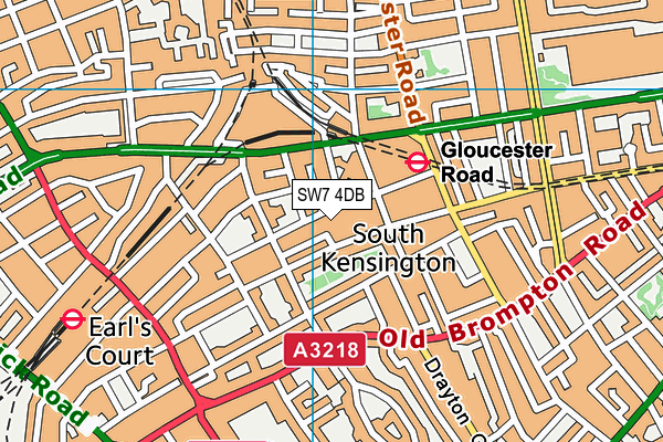 SW7 4DB map - OS VectorMap District (Ordnance Survey)