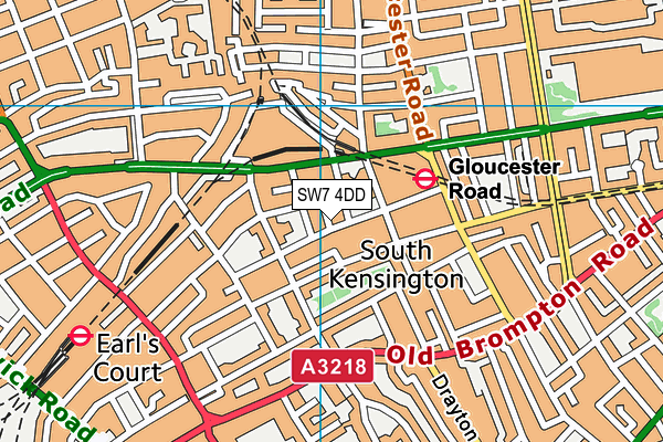 SW7 4DD map - OS VectorMap District (Ordnance Survey)