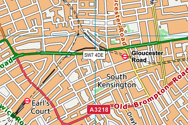 SW7 4DE map - OS VectorMap District (Ordnance Survey)