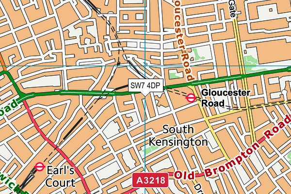 SW7 4DP map - OS VectorMap District (Ordnance Survey)