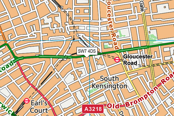 SW7 4DS map - OS VectorMap District (Ordnance Survey)