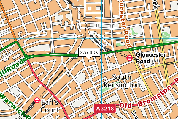 SW7 4DX map - OS VectorMap District (Ordnance Survey)