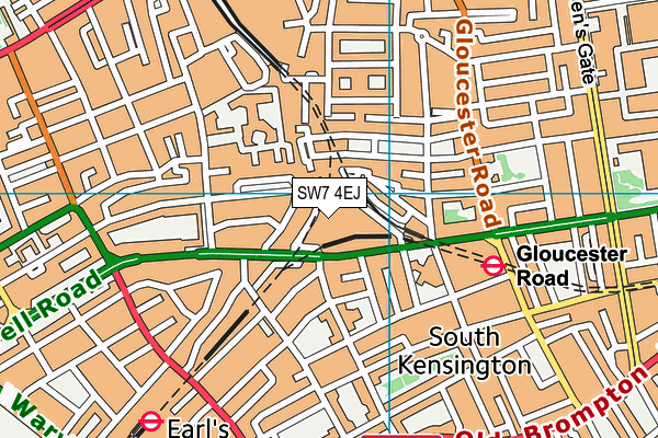 SW7 4EJ map - OS VectorMap District (Ordnance Survey)