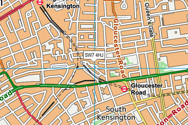 SW7 4HJ map - OS VectorMap District (Ordnance Survey)