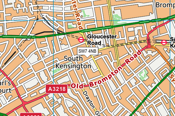 SW7 4NB map - OS VectorMap District (Ordnance Survey)