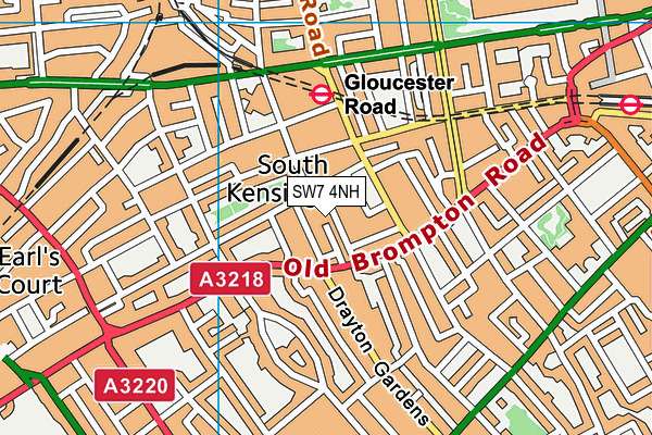 SW7 4NH map - OS VectorMap District (Ordnance Survey)