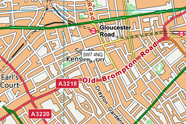 SW7 4NQ map - OS VectorMap District (Ordnance Survey)