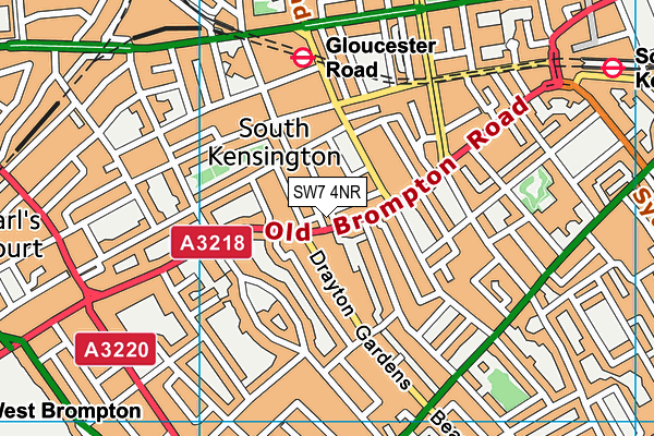 SW7 4NR map - OS VectorMap District (Ordnance Survey)