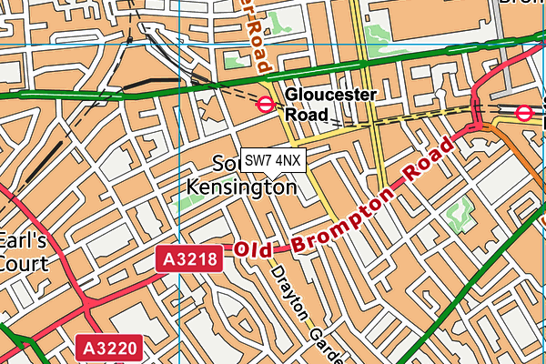 SW7 4NX map - OS VectorMap District (Ordnance Survey)