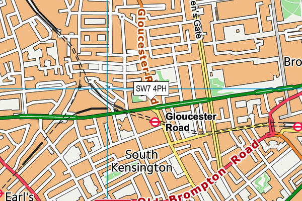 SW7 4PH map - OS VectorMap District (Ordnance Survey)