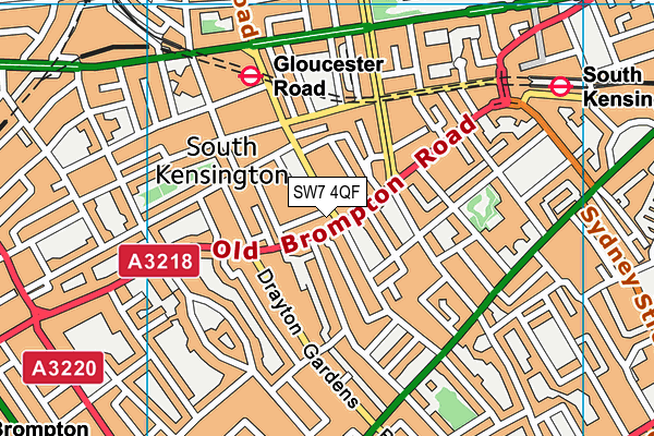 SW7 4QF map - OS VectorMap District (Ordnance Survey)