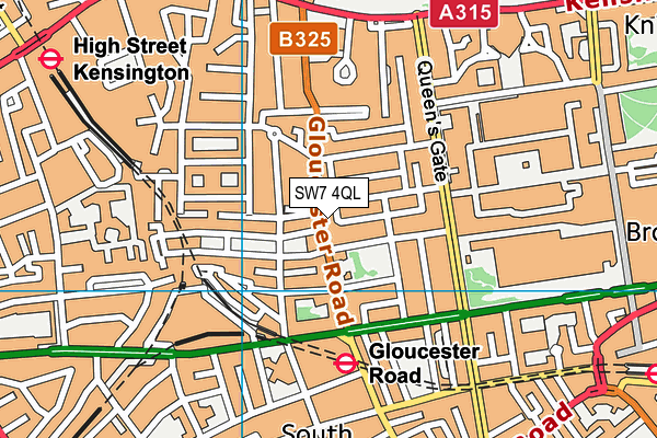 SW7 4QL map - OS VectorMap District (Ordnance Survey)