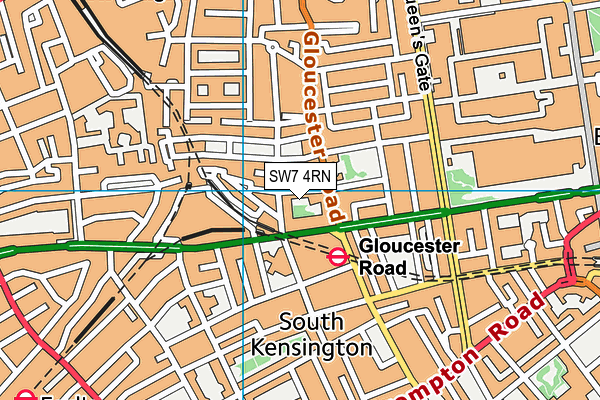 SW7 4RN map - OS VectorMap District (Ordnance Survey)