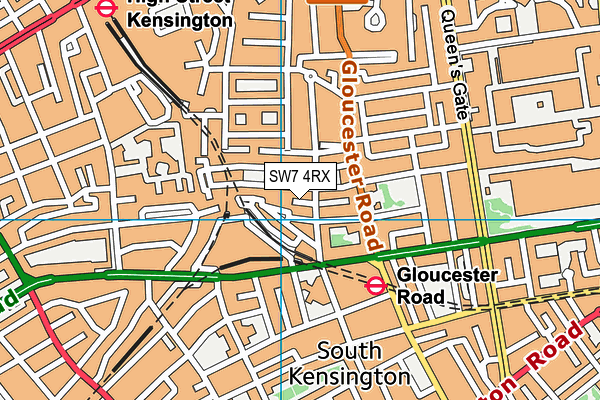 SW7 4RX map - OS VectorMap District (Ordnance Survey)