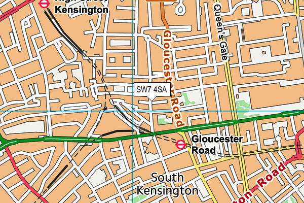 SW7 4SA map - OS VectorMap District (Ordnance Survey)