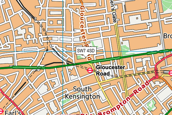 SW7 4SD map - OS VectorMap District (Ordnance Survey)