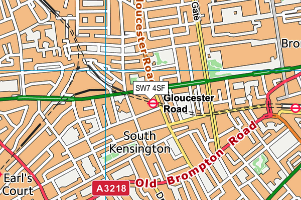 SW7 4SF map - OS VectorMap District (Ordnance Survey)