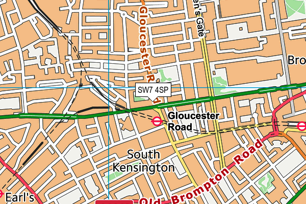 SW7 4SP map - OS VectorMap District (Ordnance Survey)